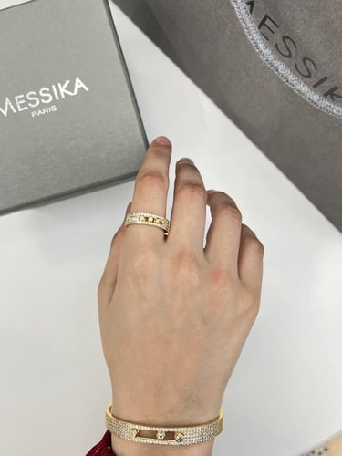 اسوارة مع خاتم MESSIKA معدن ذهبي