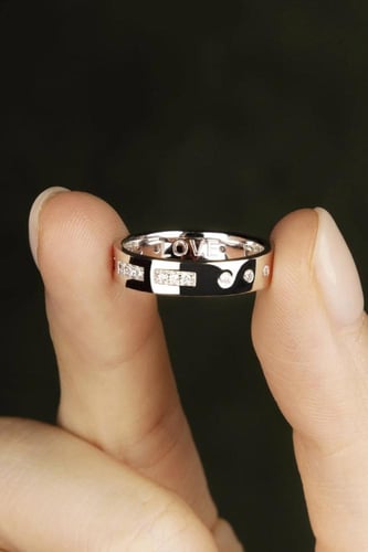 خاتم LOVE من MORSE CODE-apm