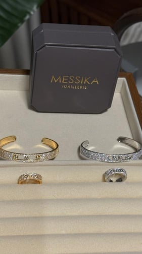 اسوارة مع خاتم MESSIKA (فضي - ذهبي)