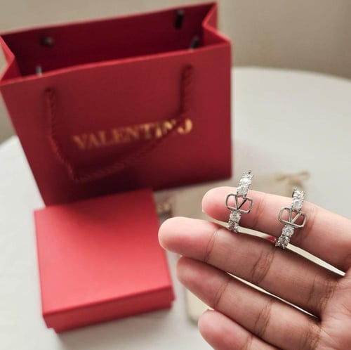 حلق VALENTINO فضي