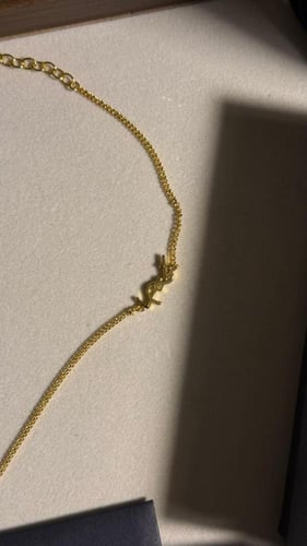 سلسال مع حلق سان لوران فضي