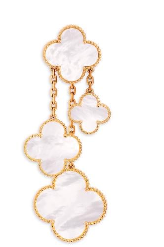 حلق Van cleef الأكثر طلباً - أبيض