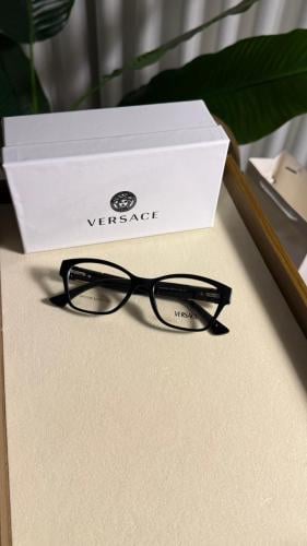 نظارة versace- اطار اسود - عدسه بني مدرج