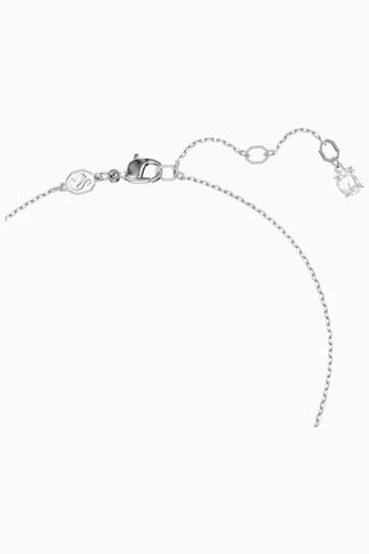 سلسال سوارفيسكي فضي بكرستالة زرقاء