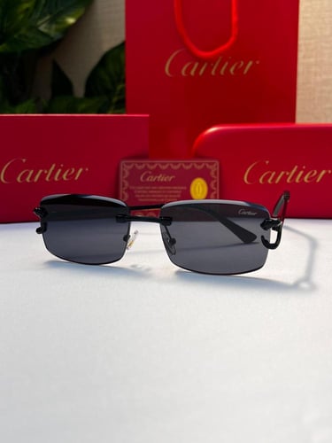 نظارة Cartier- اطار اسود- عدسه اسود