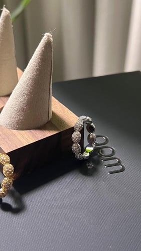 خاتم apm فضي -ذهبي