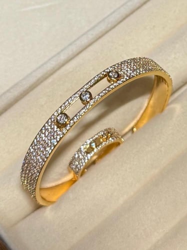 اسوارة مع خاتم MESSIKA (فضي - ذهبي)