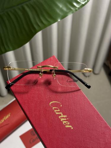 نظارة Cartier طبية او حماية من الاشعة 100٪ - ذهبي