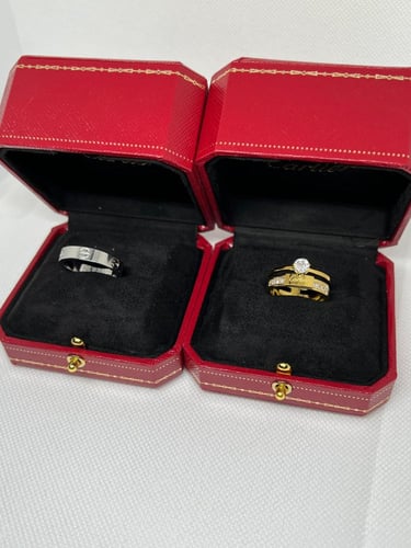 دبلتين من carter للزواج فضة عيار 925