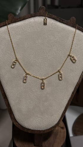 سلسال مع حلق MESSIKA معدن ذهبي