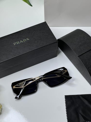 نظارة PRADA المشهورة معدن ذهبي