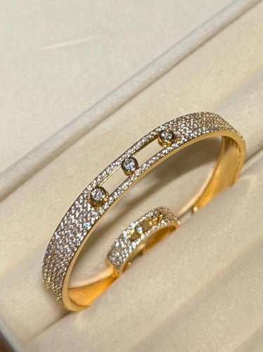 اسوارة مع خاتم MESSIKA (فضي - ذهبي)