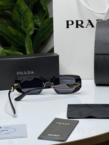 نظارة PRADA المشهورة معدن ذهبي