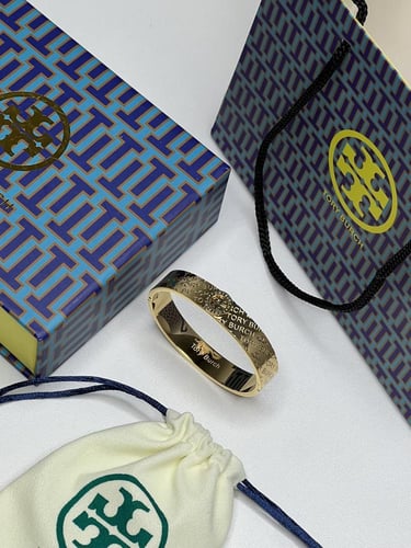 إسوارة TORY BURCH مقاس 14 سم معدن ذهبي