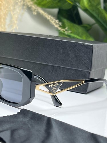 نظارة PRADA المشهورة معدن ذهبي