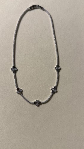 سلسال مع حلق شوميه - شكل خلية - ( لونين فضي - ذهبي...