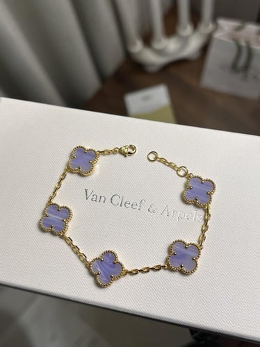 إسوارة Van cleef اذهبي_ سماوي مميز