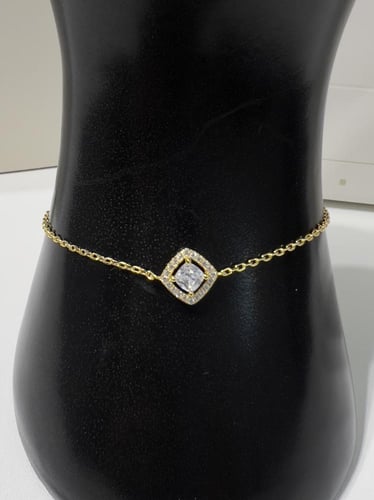 أسوارة فضة عيار 925 لون ذهبي