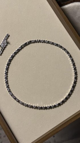 سلسال مع حلق شوميه - شكل خلية - ( لونين فضي - ذهبي...