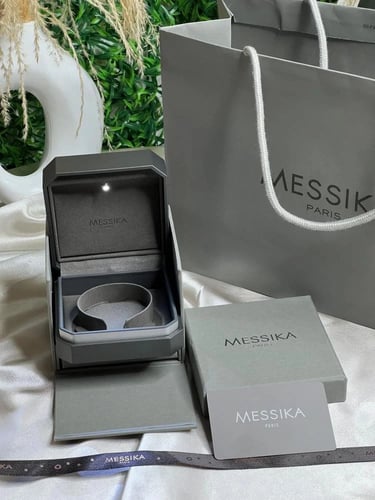 اسوارة مع خاتم MESSIKA (فضي - ذهبي)