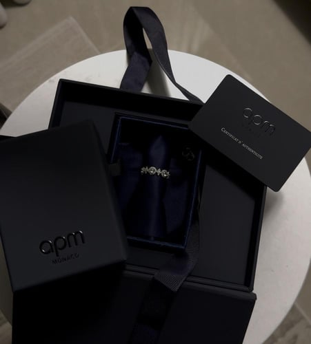 خاتم apm نجوم فضي فضه عيار 925