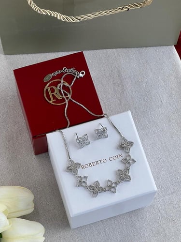 طقم roberto coin فضي