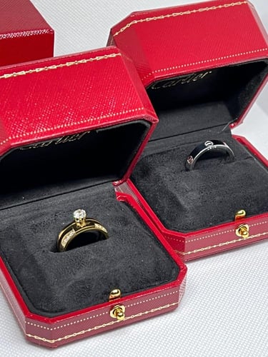 دبلتين من carter للزواج فضة عيار 925