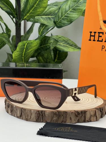 نظارة هيرمس اطار بني - عدسة بني مدرج