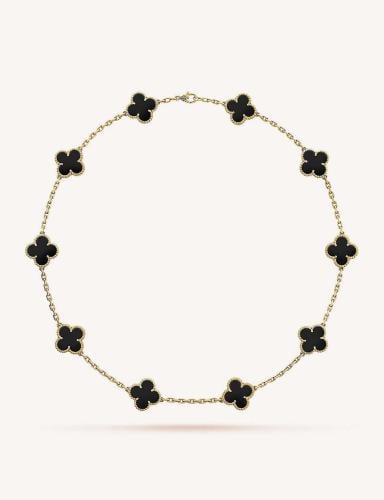 سلسال Van cleef المميز ذهبي - أسود