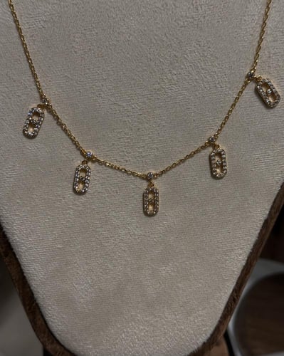 سلسال مع حلق MESSIKA معدن ذهبي