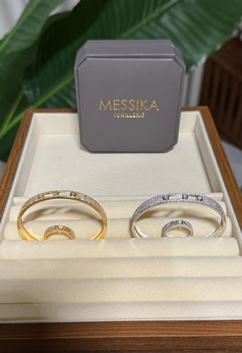 اسوارة مع خاتم MESSIKA (فضي - ذهبي)
