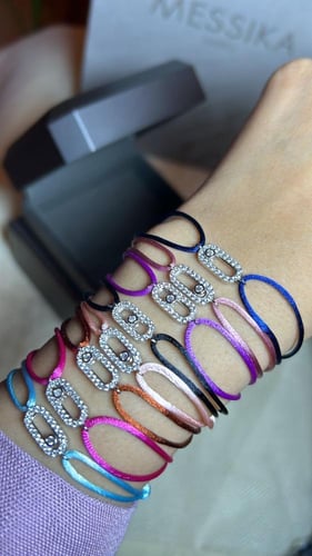 أسوارة MESSIKA خيط ملون فضي