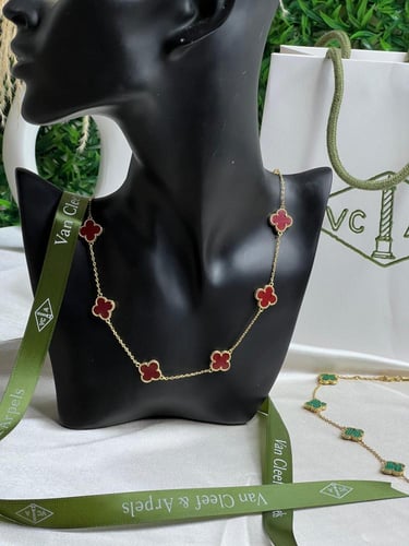 سلسال Van cleef المميز ذهبي -عودي