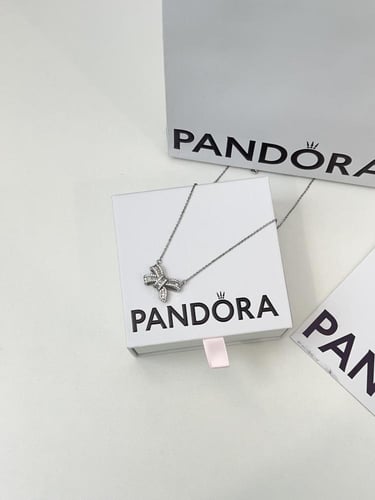 سلسال باندورا PANDORA فضي مع كرستال