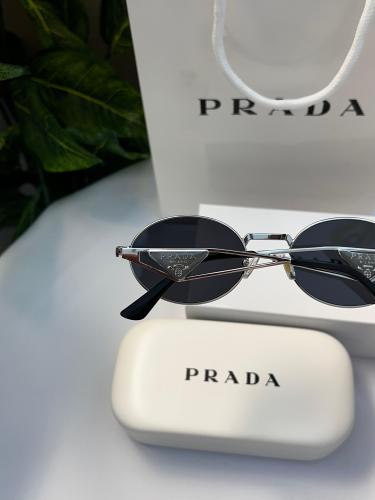 نظارة PRADA - إطار فضي - عدسة أسود