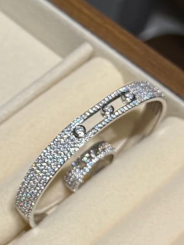 اسوارة مع خاتم MESSIKA (فضي - ذهبي)