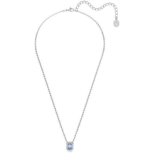 سلسال سواروفيسكي (ميلينا ) فضي بكرستالة زرقاء