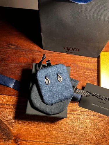 حلق apm مايلي ماربن - فضي