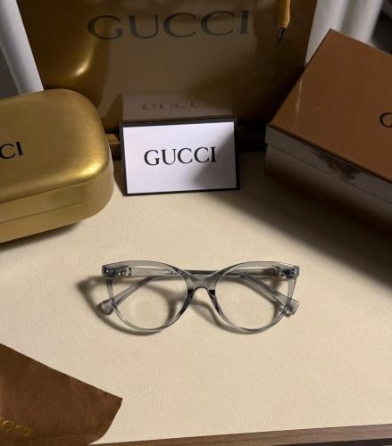 نظارة -GUCCI - اطار رصاصي شفاف