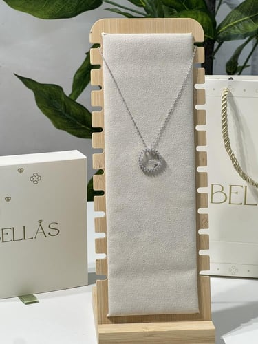 سلسال فضة عيار 925 لون فضي كرستالة لماعة