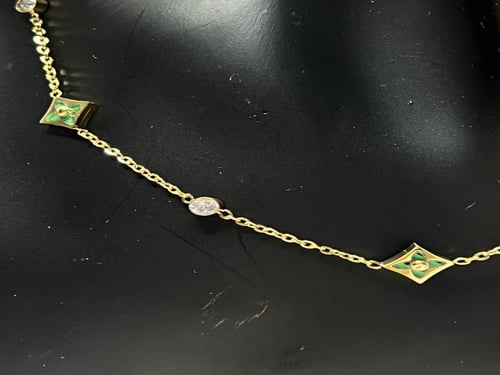 سلسال LOUIS VUITTON ذهبي _أخضر