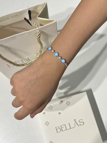 أسوارة فضة عيار 925 لون ازرق