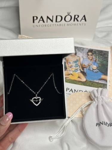 سلسال باندورا PANDORA قلب فضي