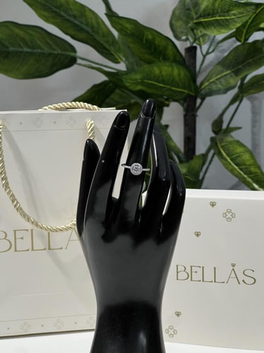 خاتم فضة عيار 925 لون فضي