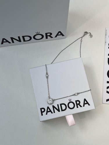 سلسال باندورا PANDORA فضي مع كرستال