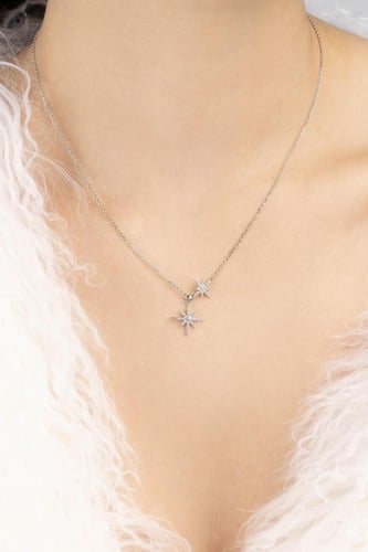 سلسال( فضة عيار 925 ) apm فضي نجوم