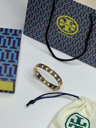 إسوارة TORY BURCH مقاس 14 سم معدن ذهبي