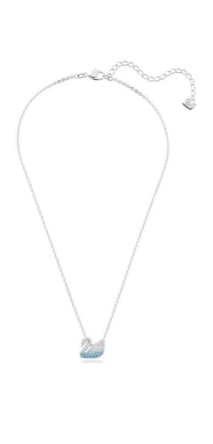 سلسال سوارفيسكي فضي كريستالة زرقاء البطه