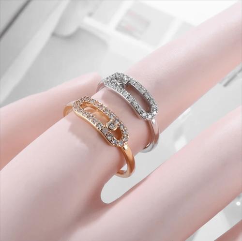 خاتم MESSIKA ذهبي - فضي