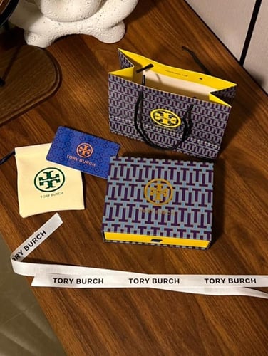 خاتم ميلر بافيه TORY BURCH ذهبي - أبيض